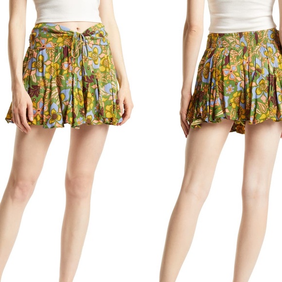 Free People, Ellie Floral Print Skort